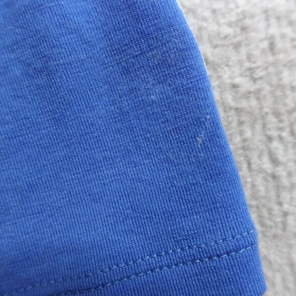 Icebreaker Shirt Medium Blue Solid Wool Blend - Picture 7 of 9